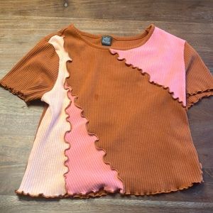 Wild fable lettuce trim cropped tee